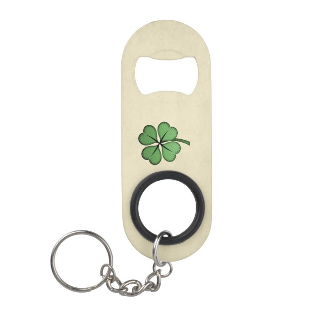 Porte-clé Décapsuleur Shamrock irlandais chic (Devant)