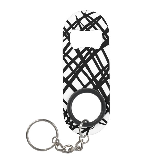 Porte-clé Décapsuleur Simple Scribble | Noir | (Devant)