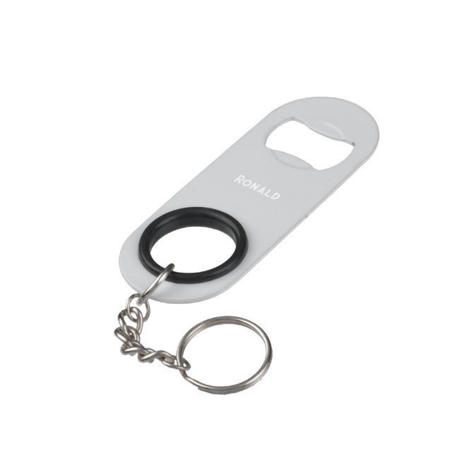 Porte-clé Décapsuleur Simple Stylish Bottle Opener Custom Text Bar Key (angle arrière)