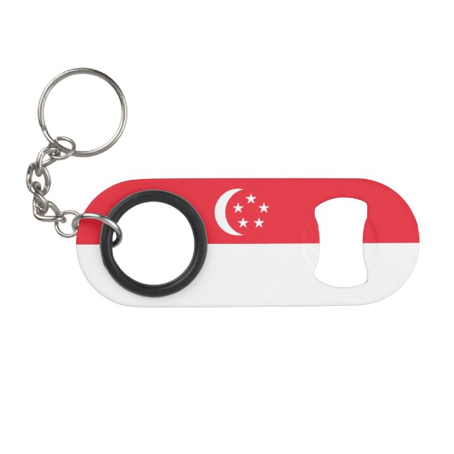 Porte-clé Décapsuleur Singapore Flag (Devant (Horizontal))