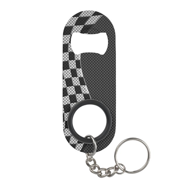 Porte-clé Décapsuleur Style de carbone emballant le décor de vague de (Dos)