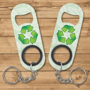 Porte-clé Décapsuleur Symbole de recyclage