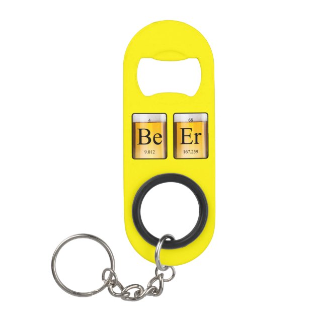 Porte-clé Décapsuleur Tableau périodique : Soyez Er (Devant)