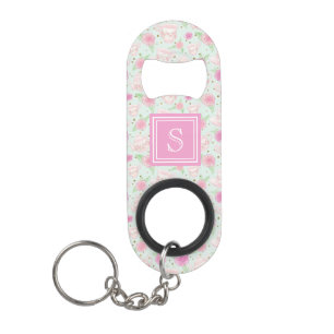 Porte-clé Décapsuleur Tasses à thé Rose Shabby Mint Personnalisées