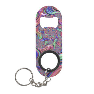 Porte-clé Décapsuleur Tourbillon Abstrait Coloré Spirale Fractale Tripan