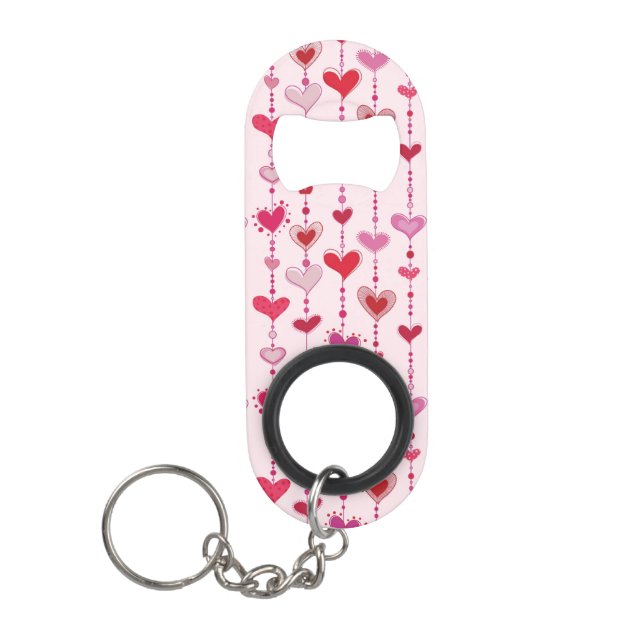 Porte-clé Décapsuleur Tuiles de coeur (Devant)