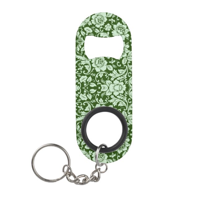 Porte-clé Décapsuleur Une damassé florale antique (Devant)