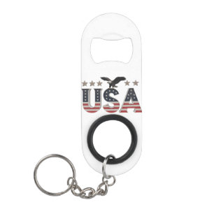 Porte-clé Décapsuleur USA Patriotic Eagle + Stars Drapeau Design pour Fi