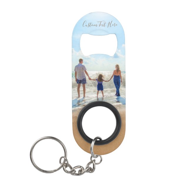 Porte-clé Décapsuleur Votre famille Photo Porte - clé Bottle Opener avec (Devant)