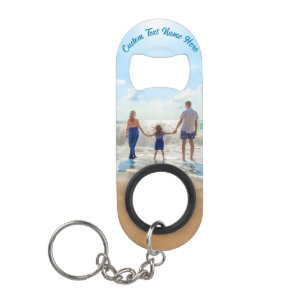 Porte-clé Décapsuleur Votre ouvre-bouteille photo porte-clés avec texte 