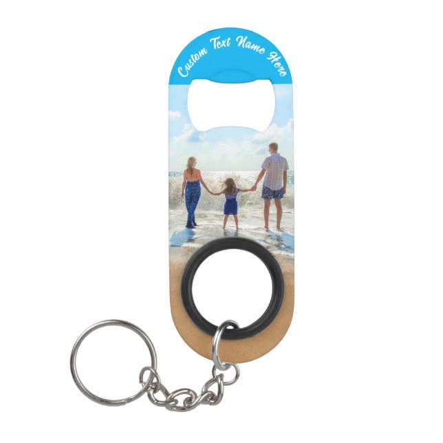 Porte-clé Décapsuleur Votre Porte - clé Photo Bottle Opener Cadeau Texte (Devant)