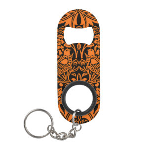 Porte-clé Décapsuleur William Morris Frère Lapin Motif Noir Rust