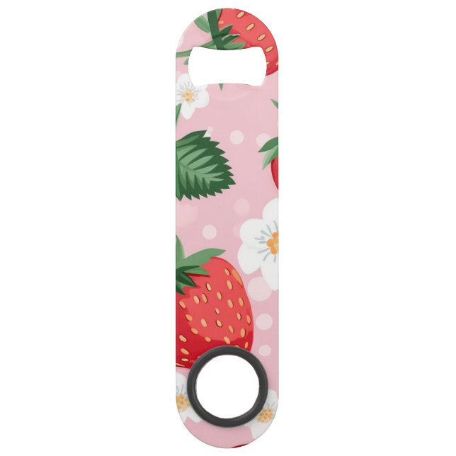 Porte - clé d'ouverture de Motif de fraise (Dos)