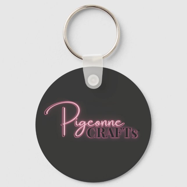 Porte-clé du logo de Pigeonne Crafts (Recto)