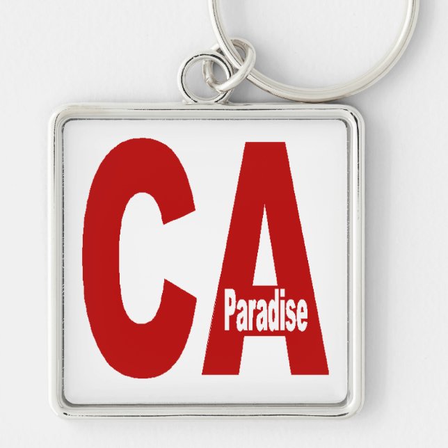 Porte-clé grand carré Premium CANADA Paradis (Devant)