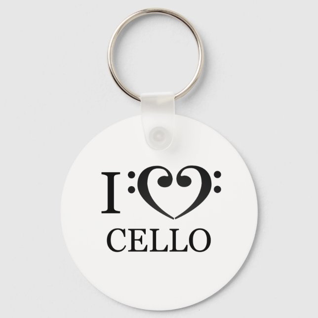 Porte-clé I Love Cello (Recto)