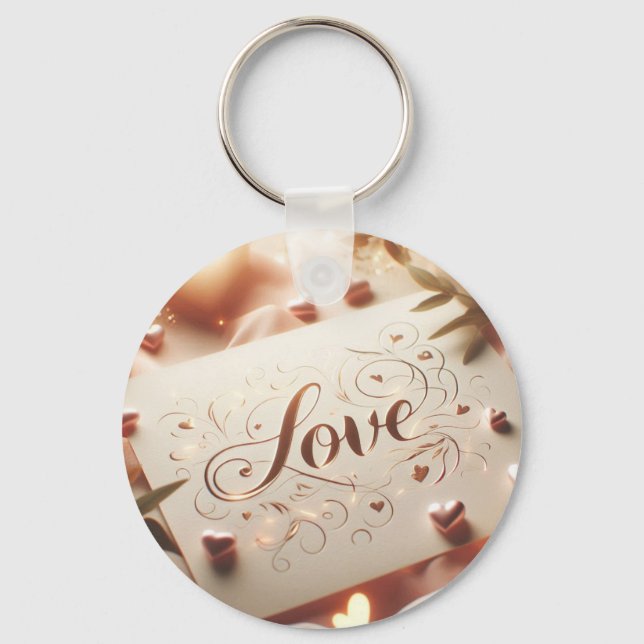 Porte-clé LOVE design élégant (Verso)