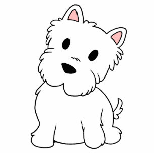 Porte-clé Photo Sculpture bande dessinée de westie