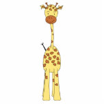Porte-clé Photo Sculpture Girafe mignonne grande. Animal de bande dessinée<br><div class="desc">Une bande dessinée d'une girafe grande.</div>