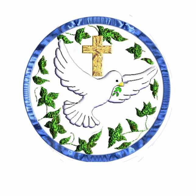 Porte-clé Photo Sculpture La colombe de la marchandise de paix (Devant)