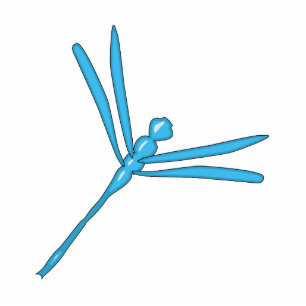 Porte-clé Photo Sculpture Libellule bleu-clair lisse