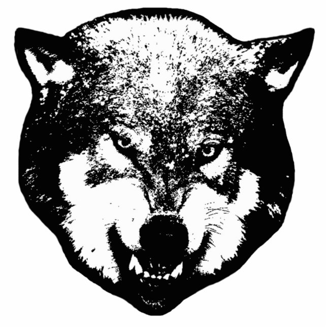 Porte-clé Photo Sculpture Loup (Devant)