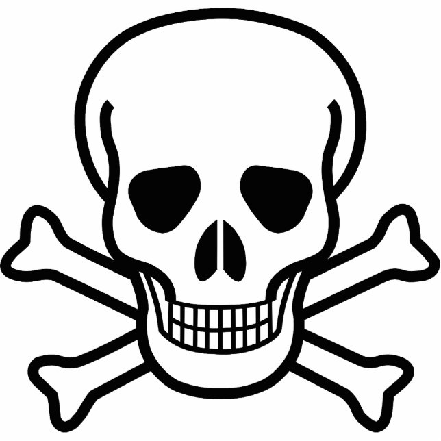 Porte-clé Photo Sculpture Os de crâne et de croix (Devant)