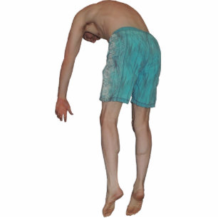 Porte-clé Photo Sculpture Petit homme Hangin de porte - clé autour de 2" x