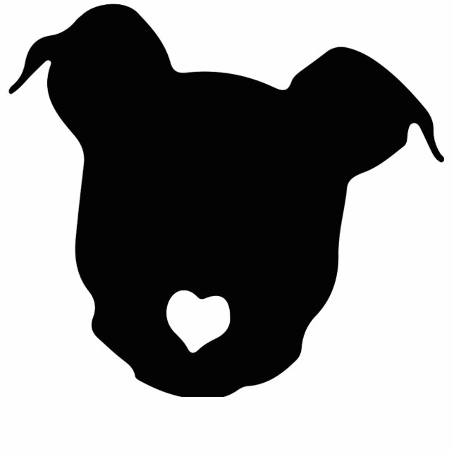 Porte-clé Photo Sculpture Pitbulls de ♥ de coeur (Devant)