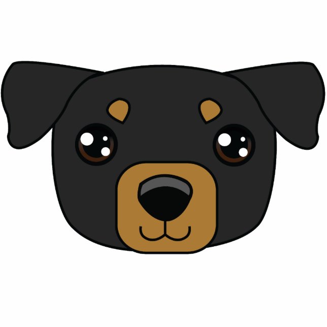 Porte-clé Photo Sculpture Porte - clé de sculpture en photo de rottweiler (Devant)