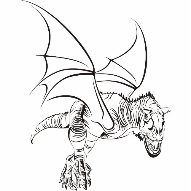 Porte-clé Photo Sculpture Raptor ailé / Tribal (Devant)