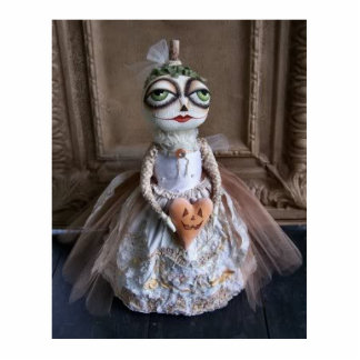 Porte-clé Photo Sculpture Sculpture en photo de jeune mariée de citrouille