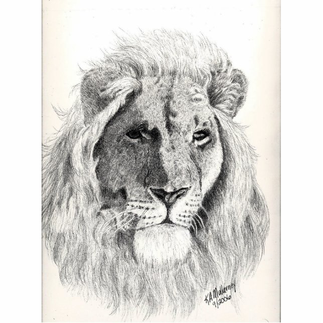 Porte-clé Photo Sculpture Sculpture masculine en photo de lion (Devant)