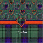 Porte-clé Photo Sculpture Tartan d'écossais de plaid de clan de Leslie<br><div class="desc">Une belle conception basée sur le vrai tartan écossais</div>