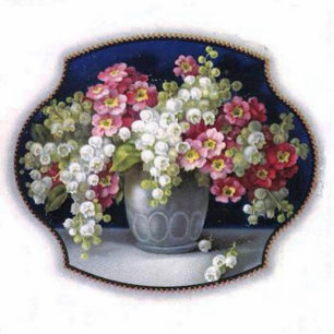 Porte-clé Photo Sculpture Vase à fleur vintage