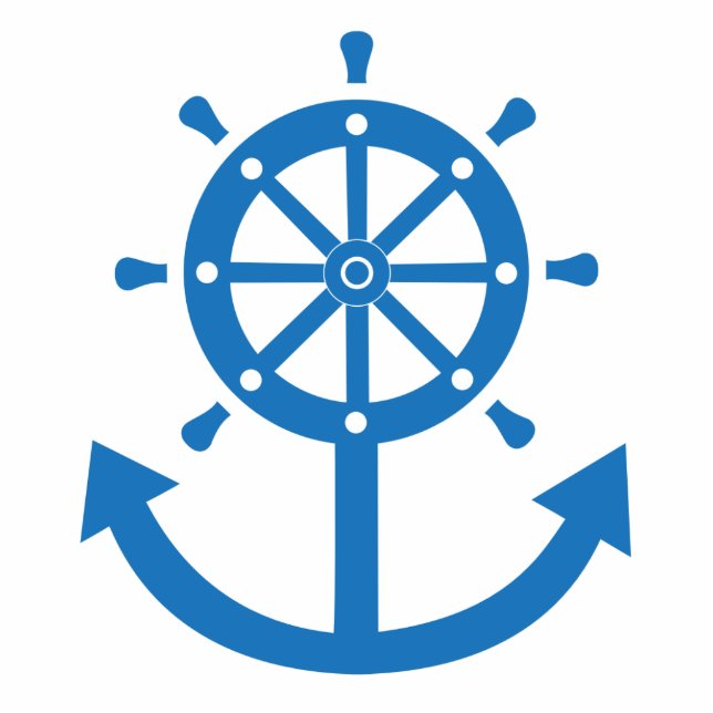 Porte-clé Photo Sculpture Volant et ancre (Devant)