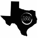 Porte-clé Photo Sculpture Votre forme texane couleur avec image logo<br><div class="desc">Vous pouvez modifier la couleur de la forme de l'état du Texas. Note : Le littoral et les contours sont artistiquement modifiés pour faciliter la création de la forme découpée par le système. Si vous déplacez votre image de logo,  assurez-vous de garder votre image de logo loin des bords.</div>