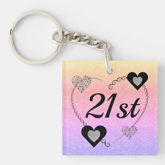 Porte-clé spéciale personnalisée 21e (Devant)