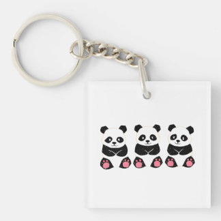 PORTE-CLEFS ポップ・シンプルなデザイン☆ぱんだのキーホルダー