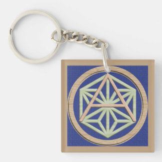 PORTE-CLEFS 和柄イニシャル [A]　麻の葉