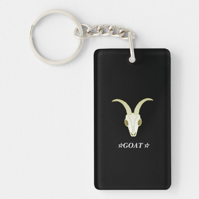 PORTE-CLEFS 文字　カスタマイズ　GOAT　ブラック　キーホルダー (Devant)