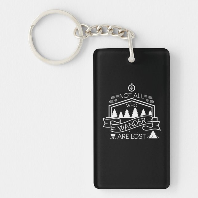 Porte-clefs 04.Hiking Not All Who Wander Are Lost (Devant)