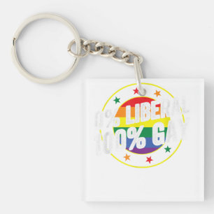 Porte-clefs 0 Libéral 100 Gay LGBT Design pour les conservateu