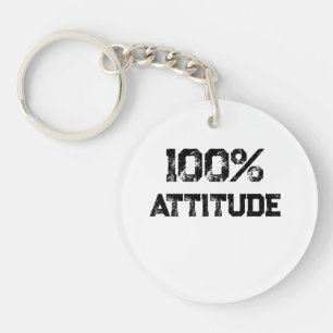 Porte-clefs 100% ATTITUDE - Cadeau Office personnalisable pour