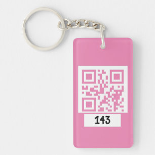 Porte-clefs 143 message secret de code QR, décodez-le, dites-l