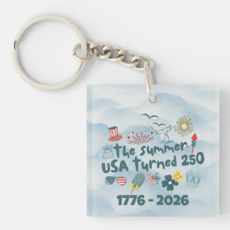 Porte-clefs 1776 - 2026 Rétro 250e Anniversaire 14 Juillet