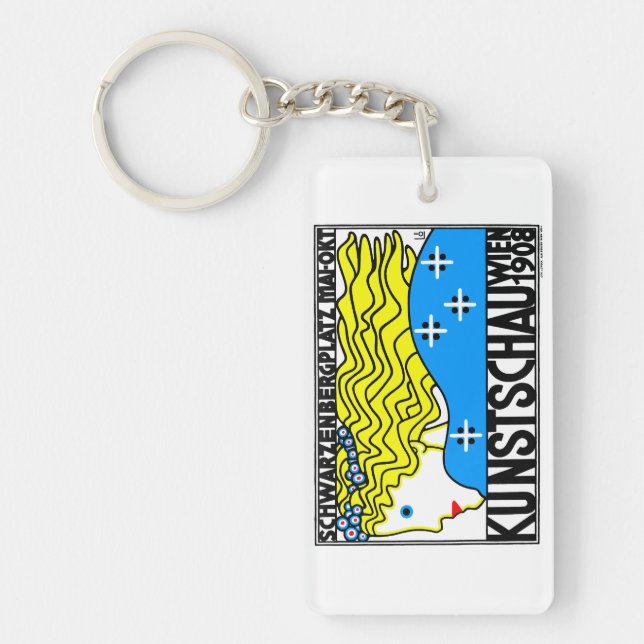 Porte-clefs 1908 Vienne Art Nouveau Salon Art Nouveau Maiden (Devant)