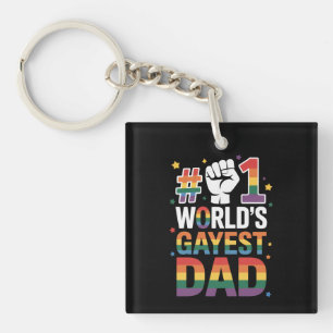 Porte-clefs #1 Papa gay le plus gay du monde Fête des pères dr