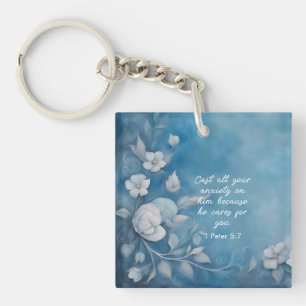 Porte-clefs 1 Pierre 5:7 Bible Verset Image