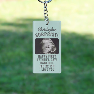 Porte-clefs 1ère échographie pour la fête des pères Papa à ven